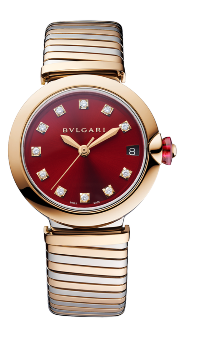 Bvlgari 103123 Lvcea Stainless Steel & Rose Gold