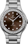 Hublot Classic Fusion 585.NX.897M.NX.1204 33 mm Titanium Brown Diamonds Bracelet