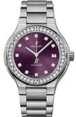 Hublot Classic Fusion 568.NX.897V.NX.1204 38 mm Titanium Purple Diamonds Bracelet
