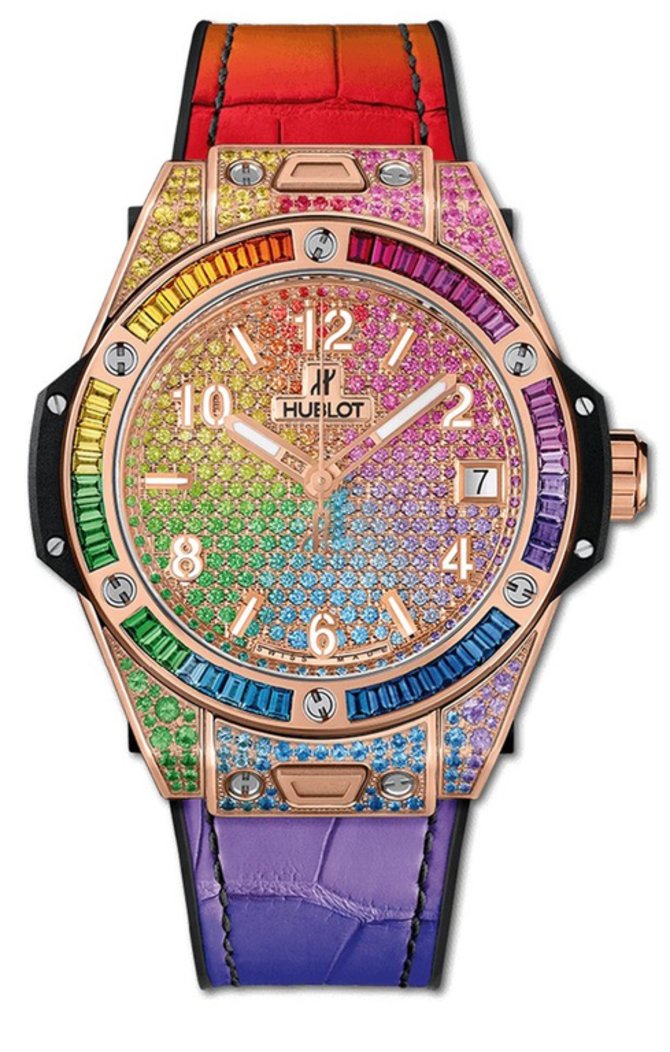 Hublot 465.OX.9910.LR.0999 Big Bang One Click 39 mm Rainbow King Gold