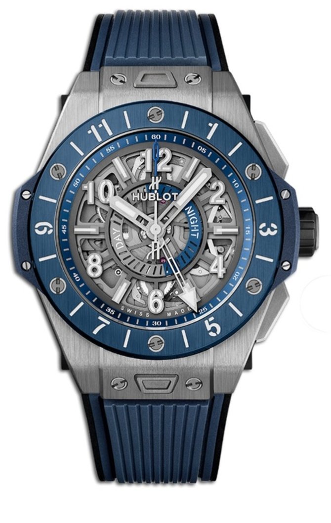Hublot 471.NL.7112.RX Big Bang Unico 45 mm GMT Titanium Blue Ceramic
