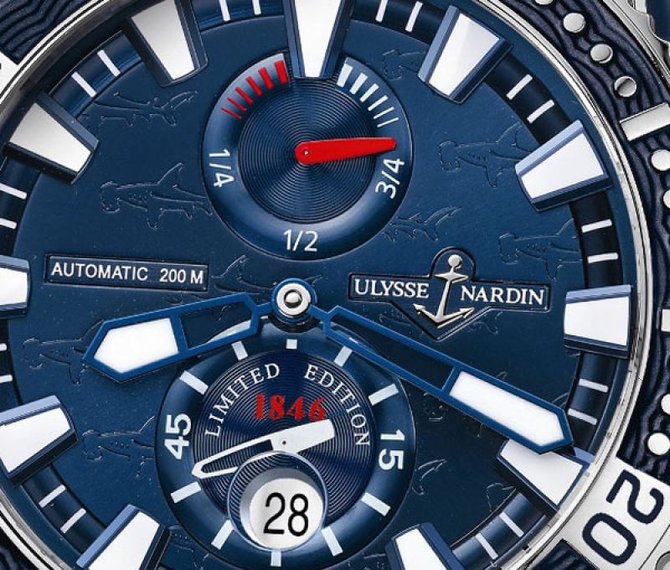 Ulysse Nardin 263-91LE-3 Maxi Marine Diver Hammerhead Shark Limited Edition 999 - фото 2