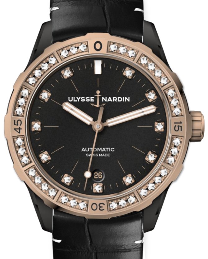 Ulysse Nardin 8165-182B/BLACK Lady Diver 39 mm