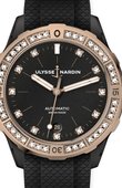 Ulysse Nardin Часы Ulysse Nardin Lady Diver 8165-182B-3/BLACK Steel DLC & Rose Gold