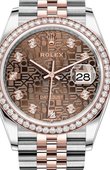 Rolex Часы Rolex Datejust 126281RBR Chocolate Jubilee design diamonds Everose Rolesor Set with Diamonds Bezel