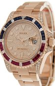 Rolex GMT-Master II 126755SARU PAVE 40 mm Everose Gold