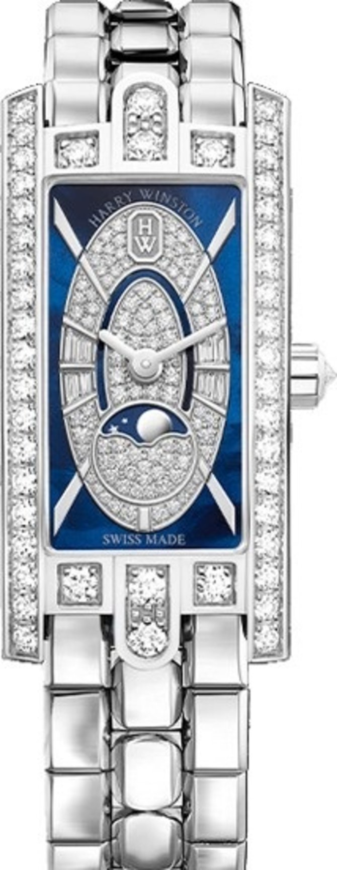 Harry Winston AVCQMP16WW008 Avenue C Mini Moon Phase