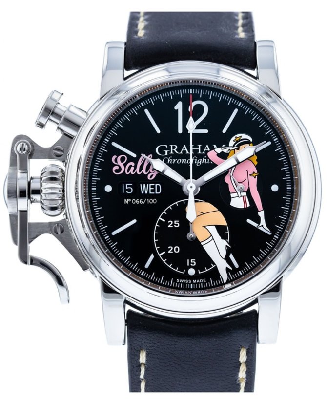 Graham 2CVAS.B21A Chronofighter Vintage Nose Art Ltd Sally