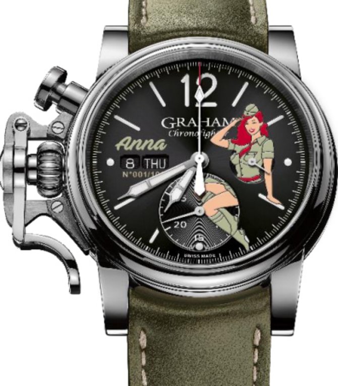 Graham 2CVAS.B22A Chronofighter Vintage Nose Art Ltd Anna
