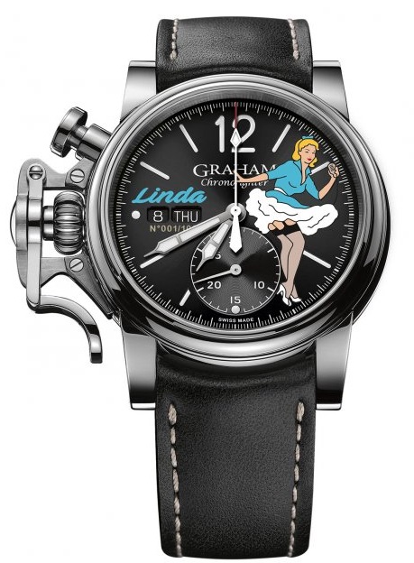 2CVAS.B27A Graham Vintage Nose Art Ltd Linda Chronofighter