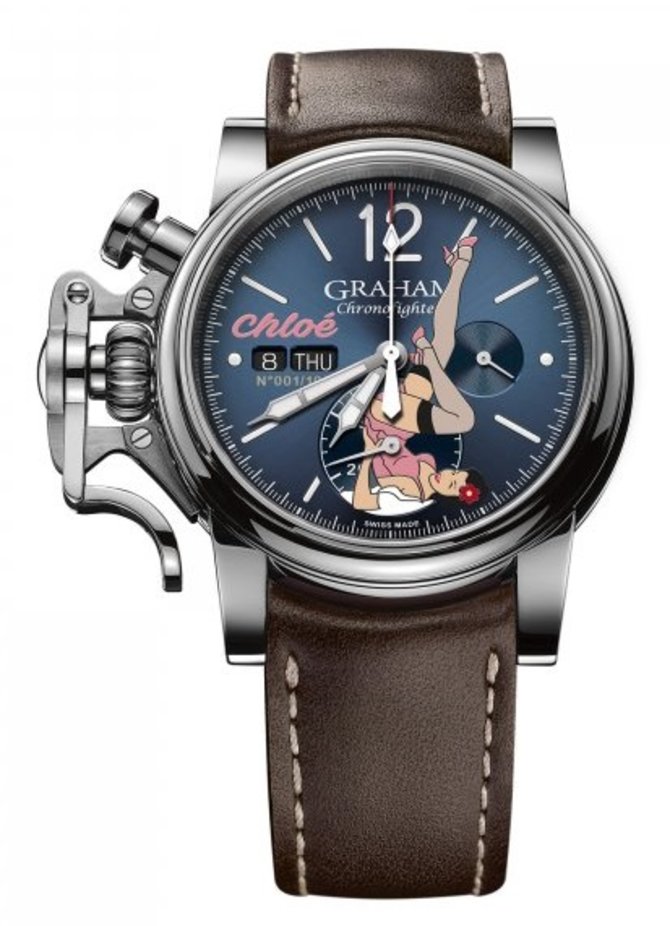 Graham 2CVAS.U10A Chronofighter Vintage Nose Art Ltd Chloe