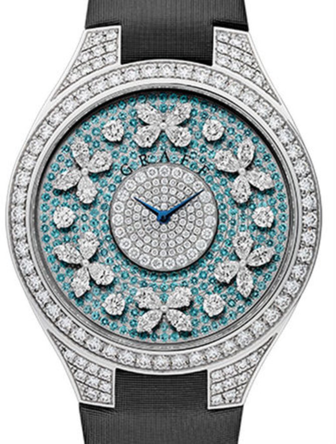 Graff Disco Butterfly Motif Diamond on Paraiba Tourmalin Butterfly White Gold