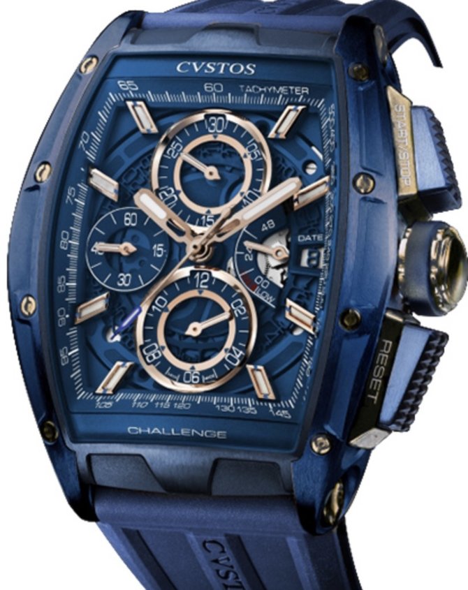 Cvstos Challenge Chrono 2 brancard all blue Challenge PVD