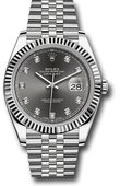 Rolex Часы Rolex Datejust 126334 Dark rhodium set with diamonds White Rolesor Jubilee