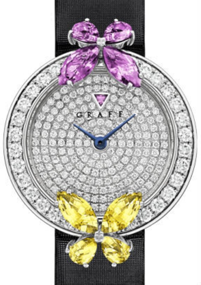 Graff Classic Butterfly 2 Yellow Sapphire&Pink Sapphire Butterfly II