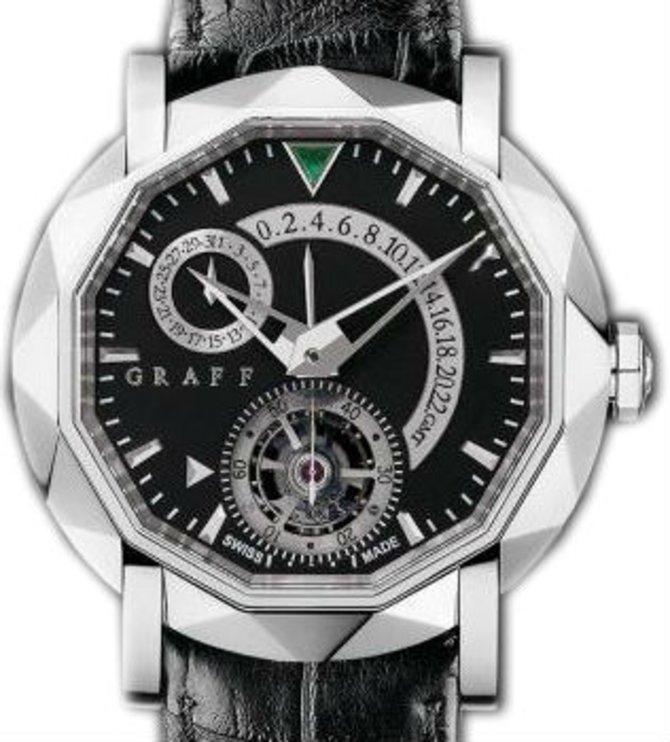 Graff White Gold With Black Dial GraffStar Technical Double Tourbillon GMT 47 mm