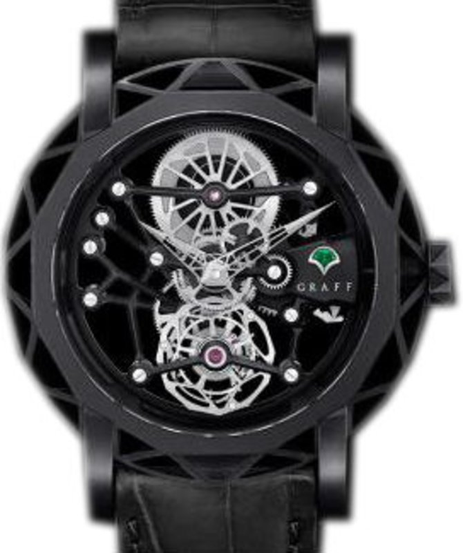 Graff TITANIUM black DLC MasterGraff Technical Structural Tourbillon Skeleton