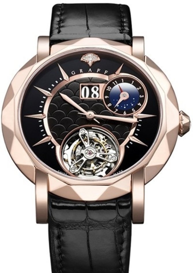 Graff MasterGraff Dual Time Tourbillon RG Black Dial MasterGraff 43 mm