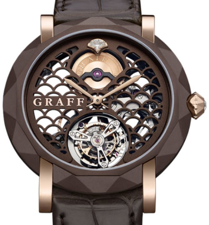 Graff Chocolate DLC&Rose Gold MasterGraff Technical Ultra Flat Icon Skeleton