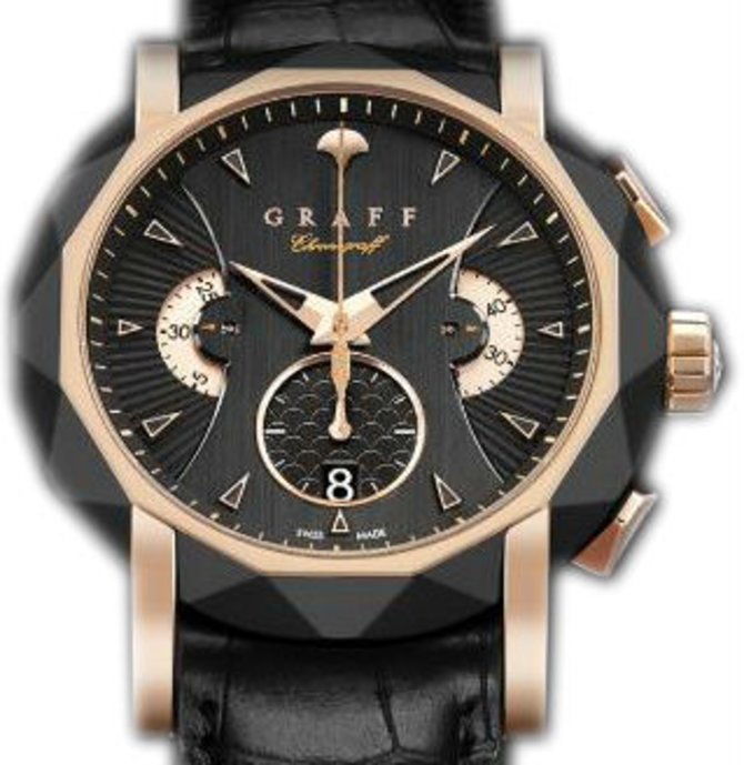 Graff DLC&Rose Gold With Black Dial ChronoGraff 45 mm