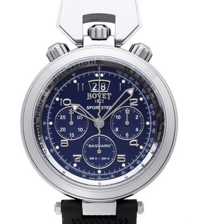 Bovet SP0417-MA denim strap Sportster Saguaro 46 Chronograph - фото 1