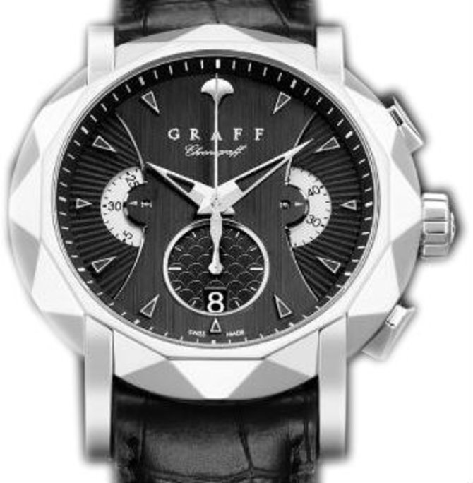 Graff White Gold With Black Dial ChronoGraff Chrono 45 mm
