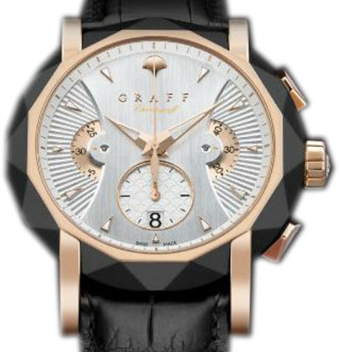 Graff DLC&Rose Gold With White Dial ChronoGraff Chrono 45 mm