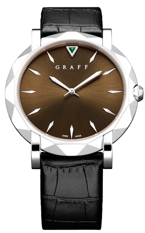 White Gold With Chocolate Dial Graff Slim 43 mm GraffStar