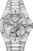 Hublot Часы Hublot Big Bang Unico 455.JX.0120.JX Integral Tourbillon Full Sapphire 43 mm