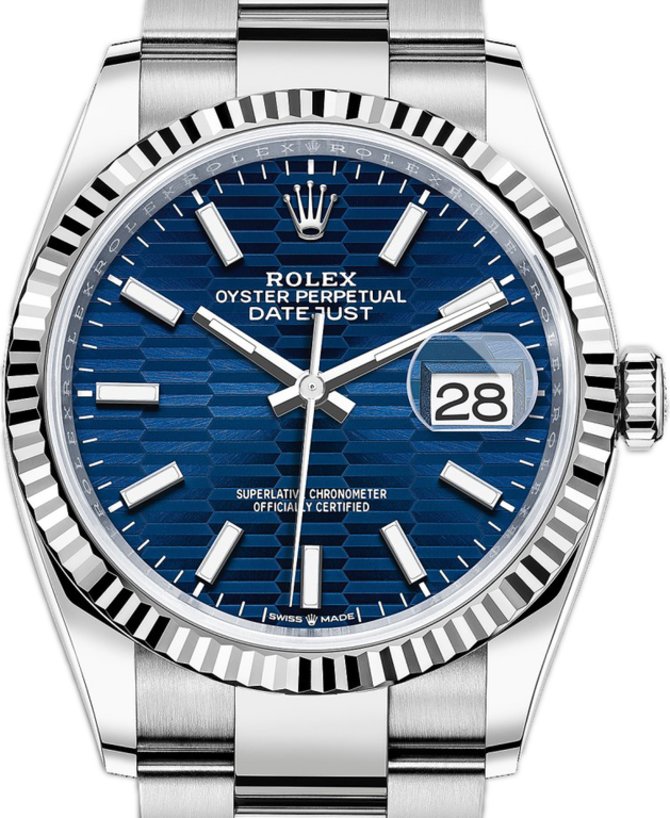 Rolex M126234-0050 Datejust 36 White Rolesor Oyster bracelet