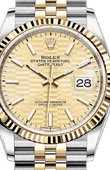 Rolex Часы Rolex Datejust M126233-0039 36 Yellow Rolesor Jubilee bracelet