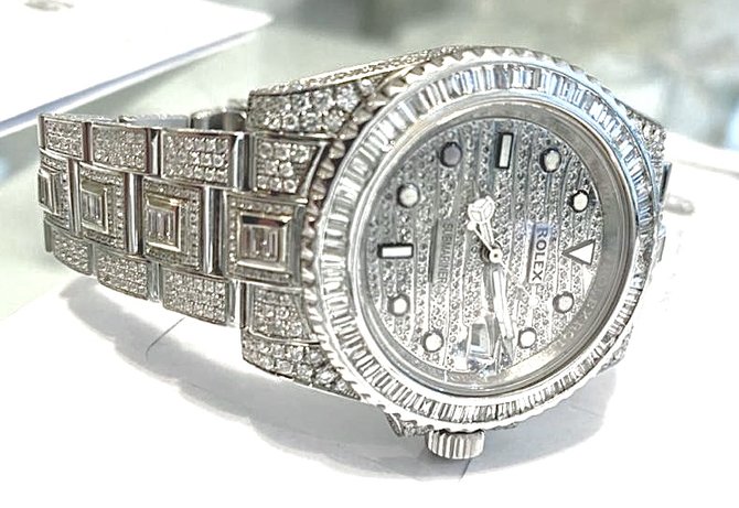 Rolex 116610LN pave diamonds fixing USED Submariner Steel - фото 2