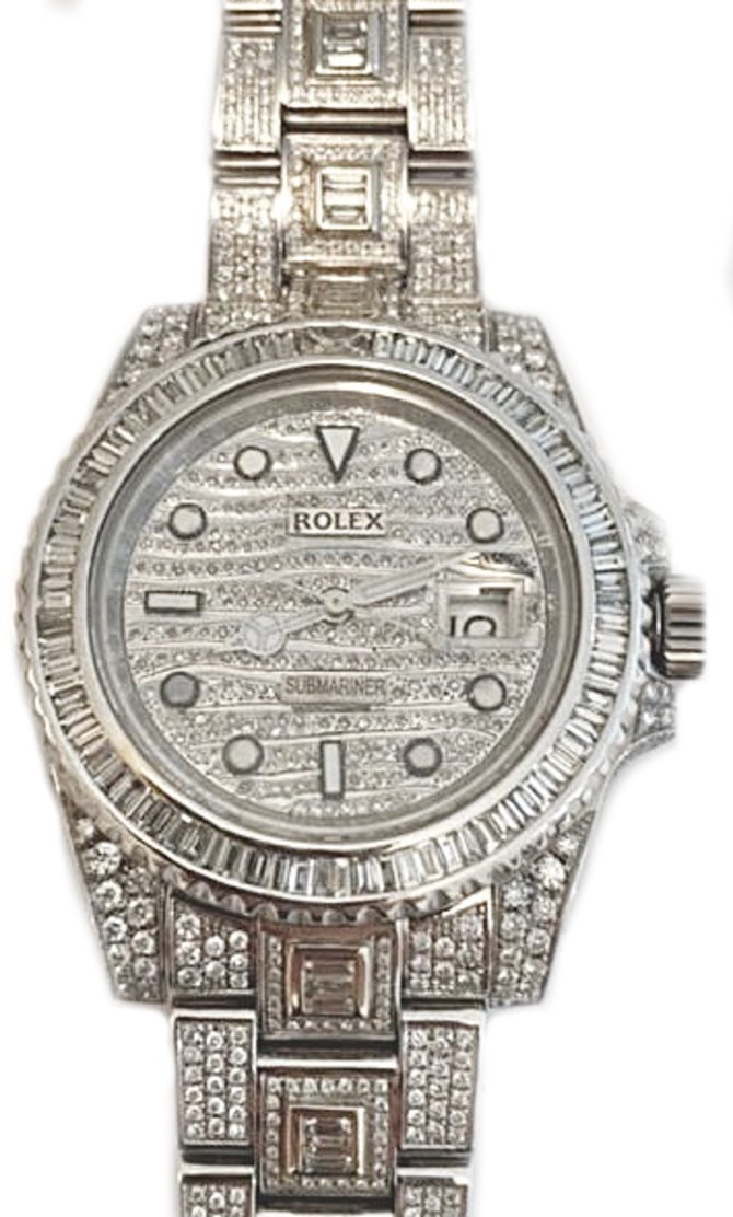 Rolex 116610LN pave diamonds fixing USED Submariner Steel - фото 1