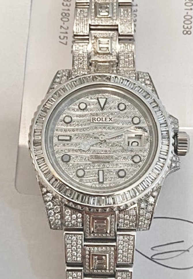 Rolex 116610LN pave diamonds fixing USED Submariner Steel - фото 4