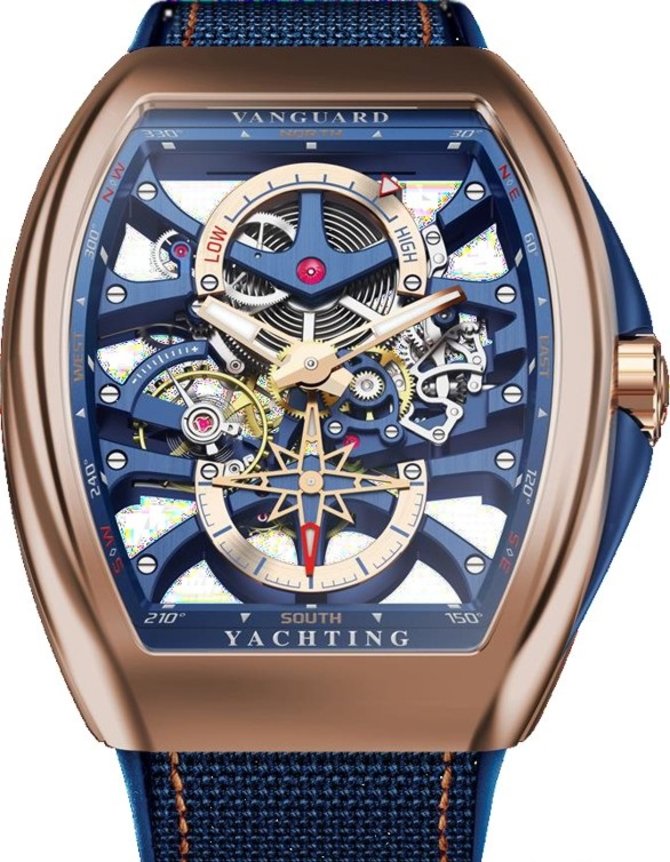 Franck Muller V 45 S6 PR SQT ANCRE FM YACHT BL Vanguard Yachting Anchor Skeleton Classic