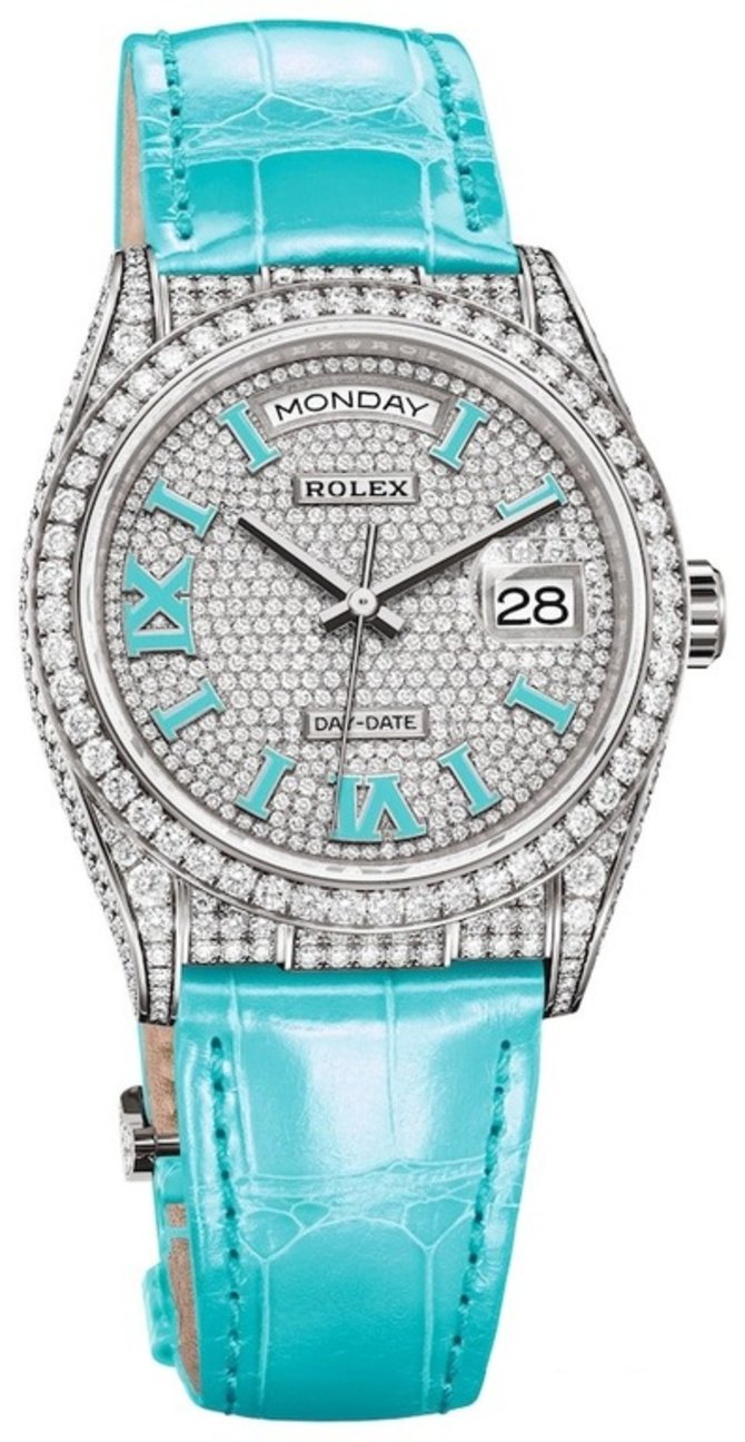 Rolex 128159rbr-0002 Day-Date 36 mm White Gold 