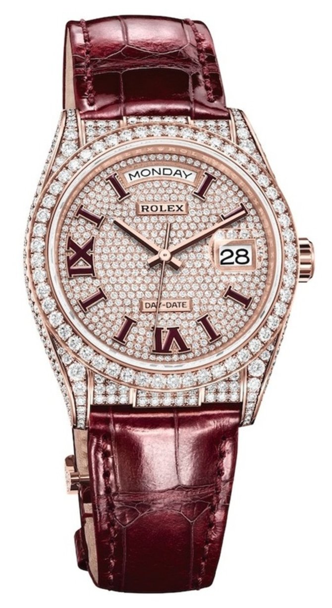 Rolex 128155rbr-0002 Day-Date 36 mm Everose Gold
