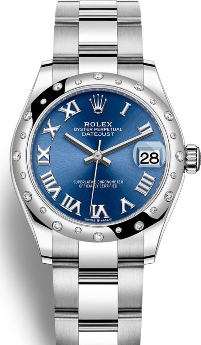 Rolex 278344rbr-0035 Datejust Ladies 31 mm Steel and White Gold