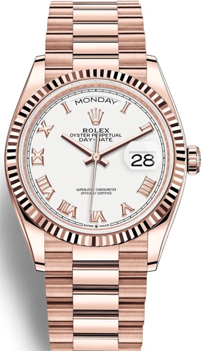Rolex 128235-0052 Day-Date 36 mm Everose Gold