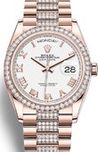 Rolex Day-Date 128345rbr-0055 36 mm Everose Gold