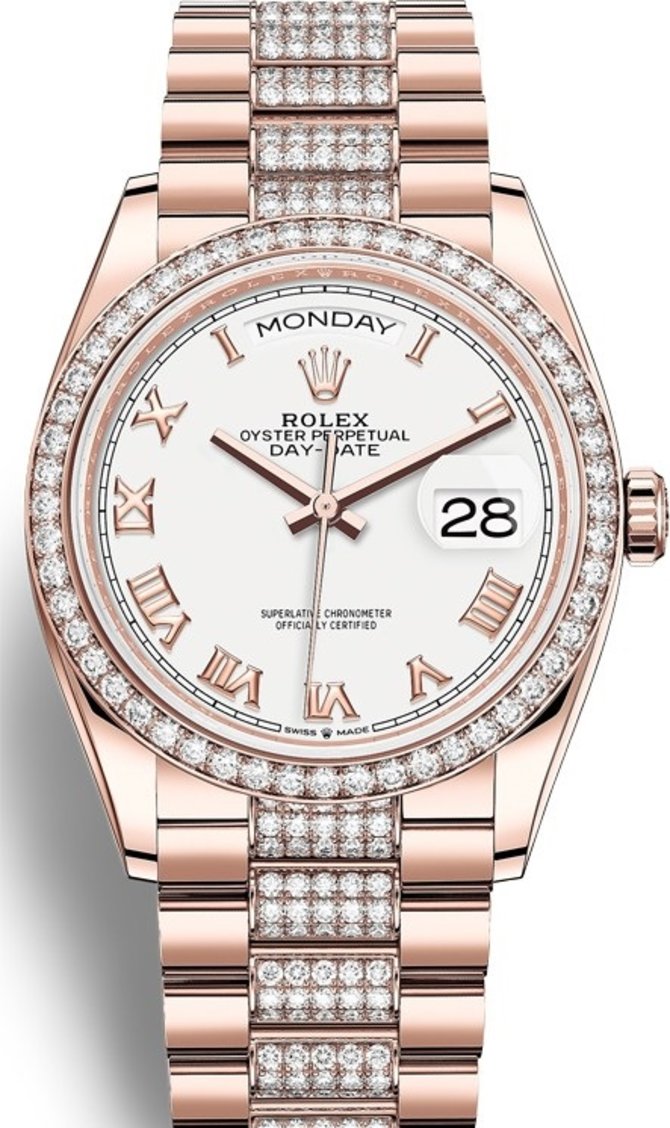 Rolex 128345rbr-0055 Day-Date 36 mm Everose Gold