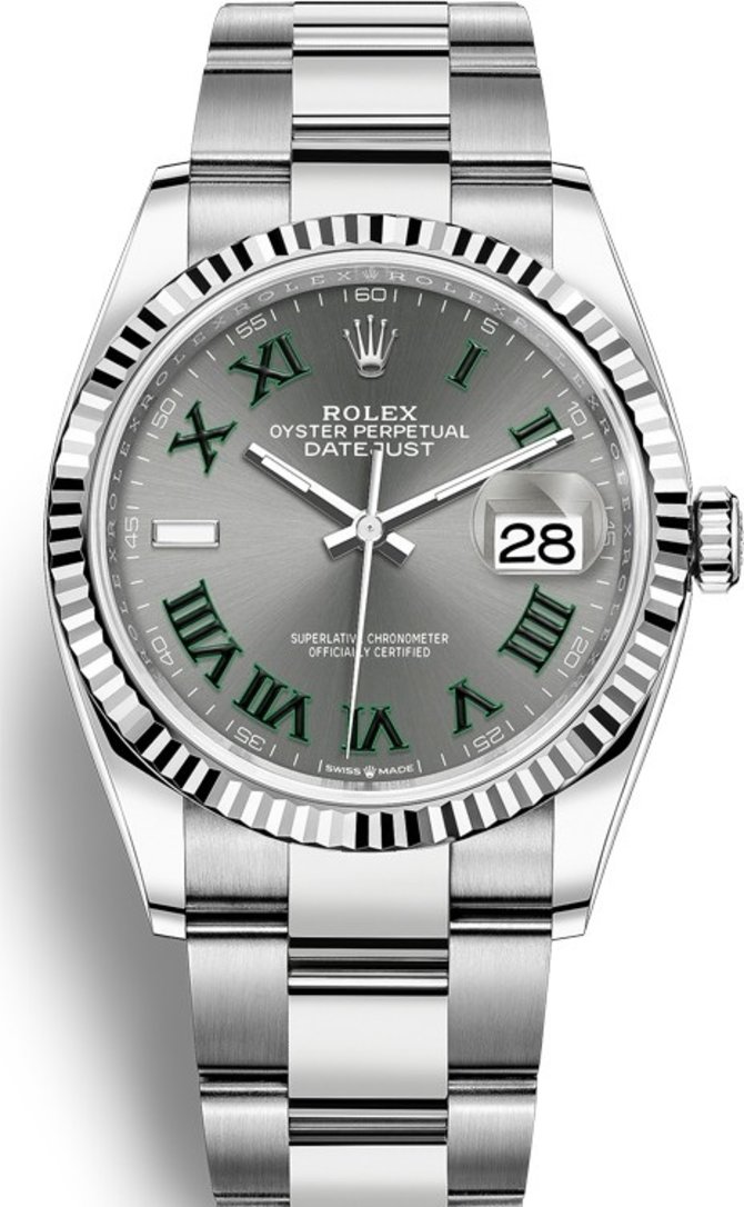 Rolex 126234-0046 Datejust Ladies 36 mm Steel and White Gold