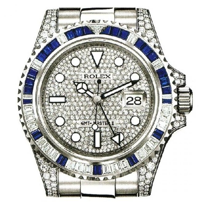 Rolex 116759SA Pave GMT-Master II 40mm White Gold Jewellery - фото 3