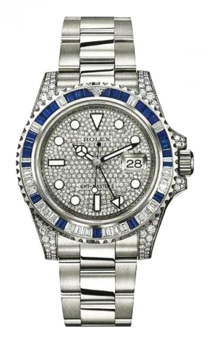 Rolex 116759SA Pave GMT-Master II 40mm White Gold Jewellery - фото 2