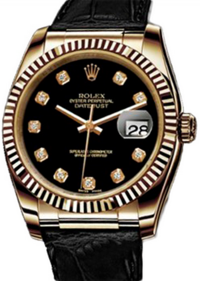 Rolex 116138 black diamonds Datejust Yellow Gold - фото 1