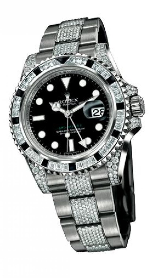 Rolex 116759SANR Oysterlock Karat GMT-Master II 40mm White Gold Jewellery - фото 4