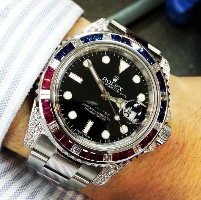 Rolex 116759SARU GMT-Master II 40mm White Gold Jewellery - фото 8