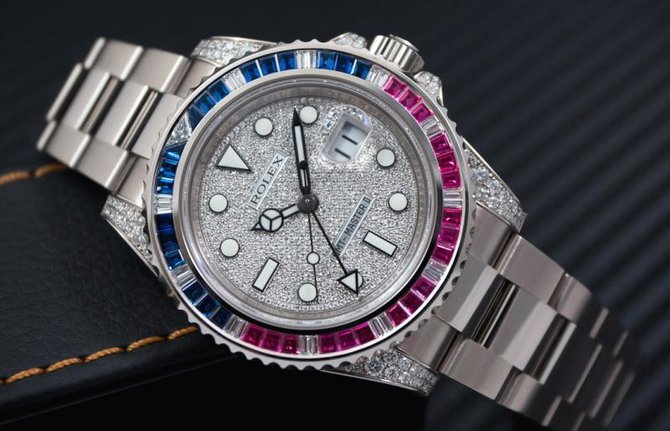 Rolex 116759SARU Pave GMT-Master II 40mm White Gold Jewellery - фото 2