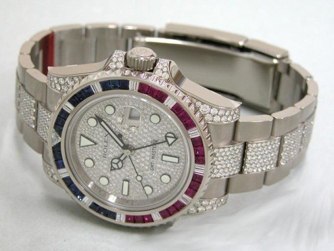 Rolex 116759SARU Pave GMT-Master II 40mm White Gold Jewellery - фото 4