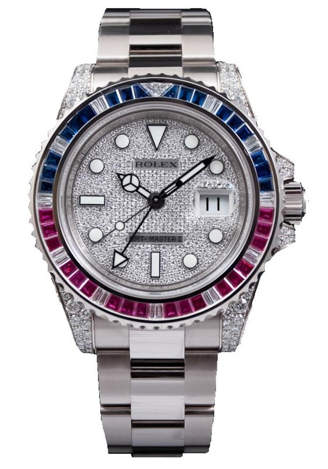Rolex 116759SARU Pave GMT-Master II 40mm White Gold Jewellery - фото 1